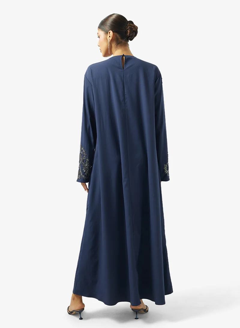 خزانة Embellished Abaya With Sheila